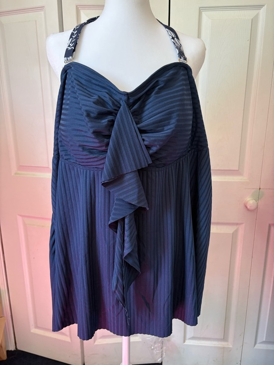 Other - Women’s Navy Ruffled Halter Swim Top